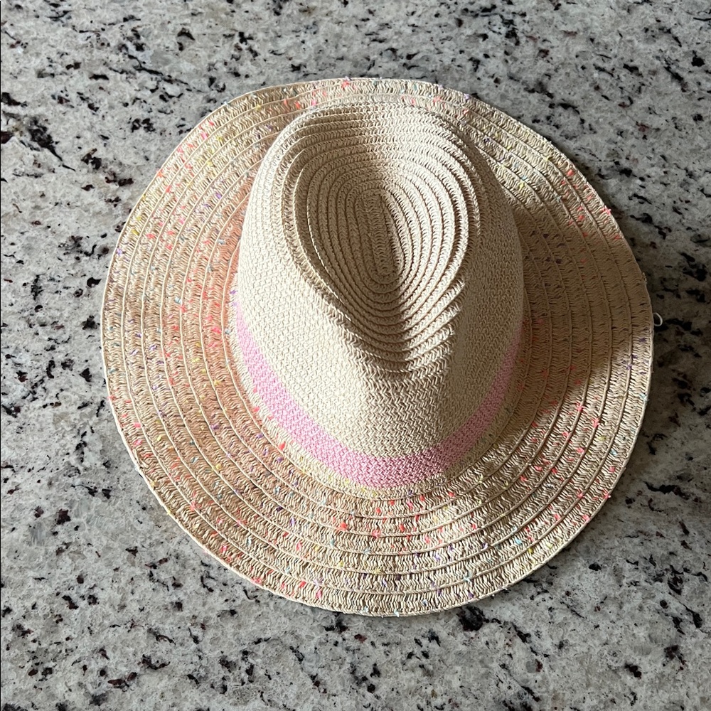 Shiraleah Straw Hat with Pink Highlights